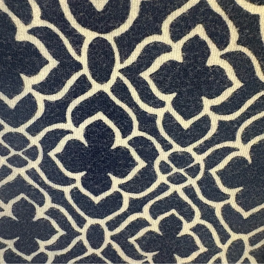 Land’s End Navy and White Patterned Sleeveless Dress